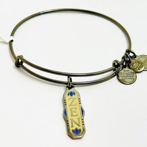 Alex and Ani Midnight Silver Zen Bangle